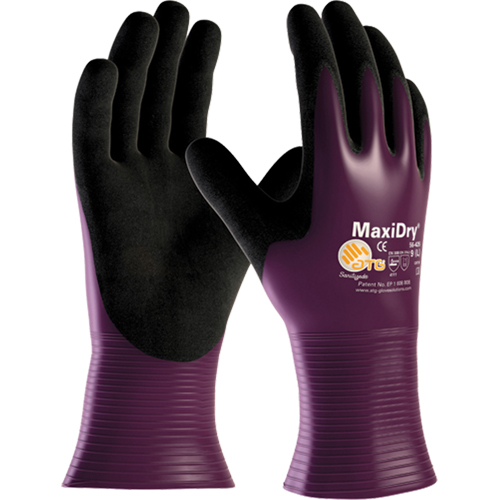 Gants ATG MaxiDry 56-426, 7/Petit, R&ecirc;vetement Nitrile, Calibre 15, Enveloppe en Nylon Planification Entrepots Molloy