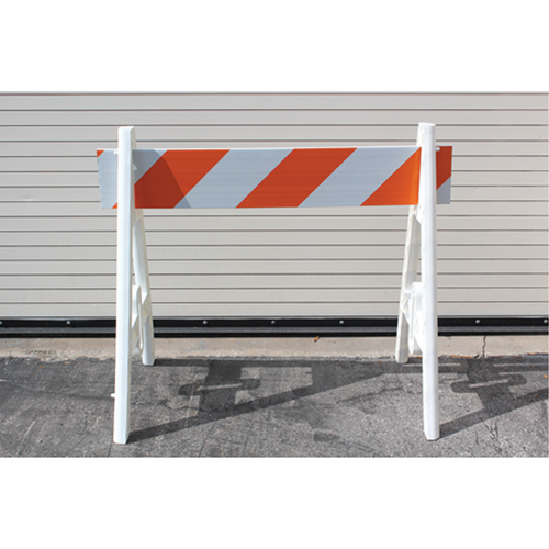 Barricades, A-Frame, 96" L x 40" H, Orange/White Planification Entrepots Molloy