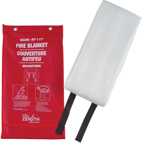 Fire Blanket, Fibreglass, 60"W x 71"L Planification Entrepots Molloy