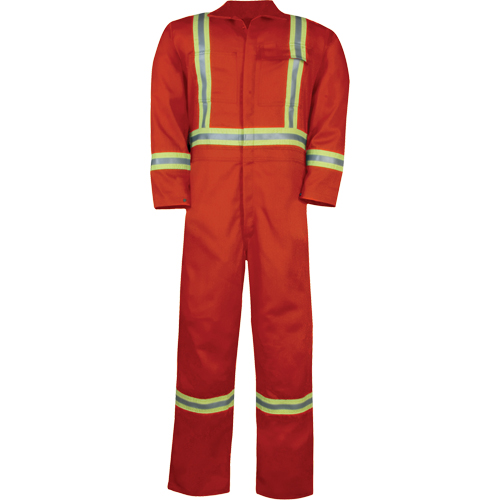 Combinaison non doubl&eacute;e haute visibilit&eacute;, Taille Petit, Orange Planification Entrepots Molloy