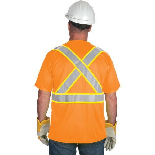 CSA Compliant T-Shirt, Polyester, Medium, Orange Planification Entrepots Molloy