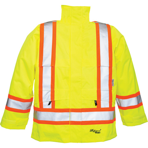 Manteaux 300 deniers Professional Journeyman, Polyester, Petit, Jaune lime haute visibilit&eacute; Planification Entrepots Molloy
