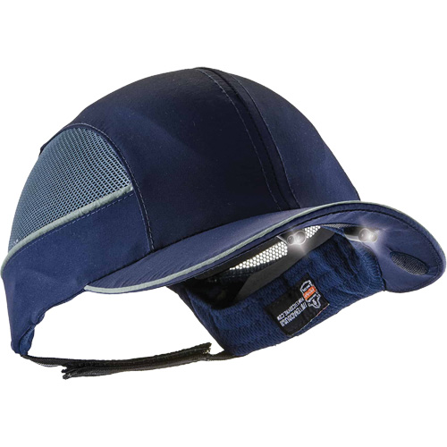 Skullerz&reg; 8960 Long Brim Bump Cap with LED Lighting, Navy Blue Planification Entrepots Molloy