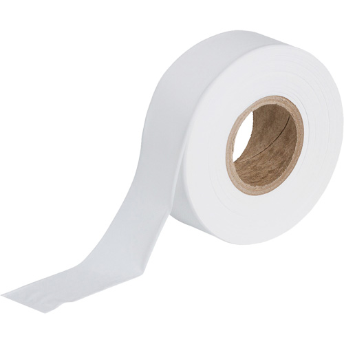 Flagging Tape, 1.188" W x 300' L, White Planification Entrepots Molloy