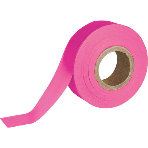 Flagging Tape, 1.188" W x 150' L, Fluorescent Pink Planification Entrepots Molloy