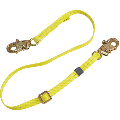 Longe de positionnement r&eacute;glable &agrave; sangle, 1 branches, 6', Classe CSA B, Polyester Planification Entrepots Molloy