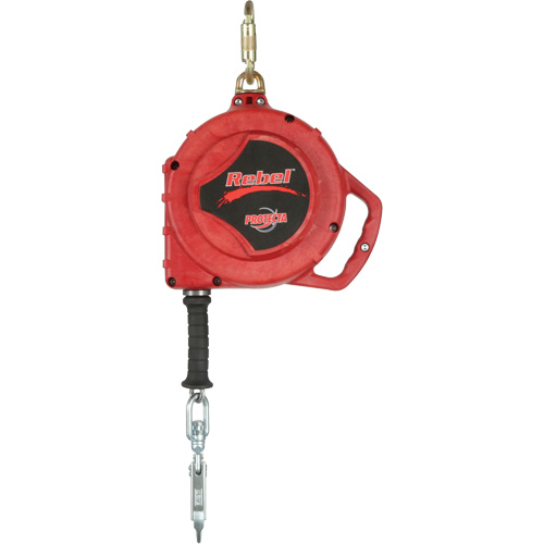 Rebel Self Retracting Lifeline, 50', Stainless Steel, Swivel Planification Entrepots Molloy