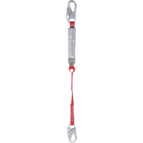 Pro Shock Absorbing Lanyard, 3', Locking Snap Hook Center, Locking Snap Hook Leg Ends, Polyester Planification Entrepots Molloy