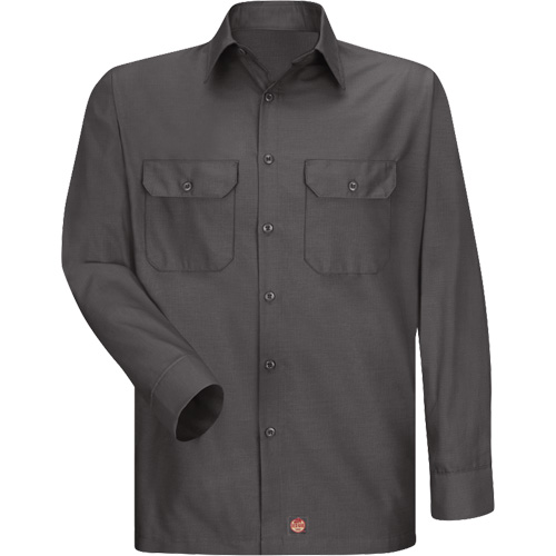 Long Sleeve Ripstop Shirt, Men's, 3X-Large, Charcoal Planification Entrepots Molloy