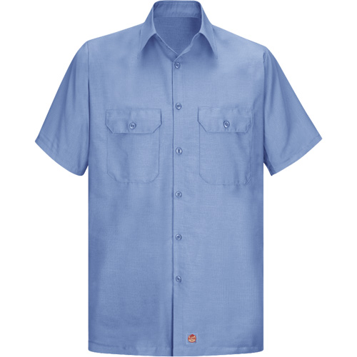 Chemise &agrave; manches courtes en tissu ind&eacute;chirable, Hommes, Grand (grande taille), Bleu Planification Entrepots Molloy