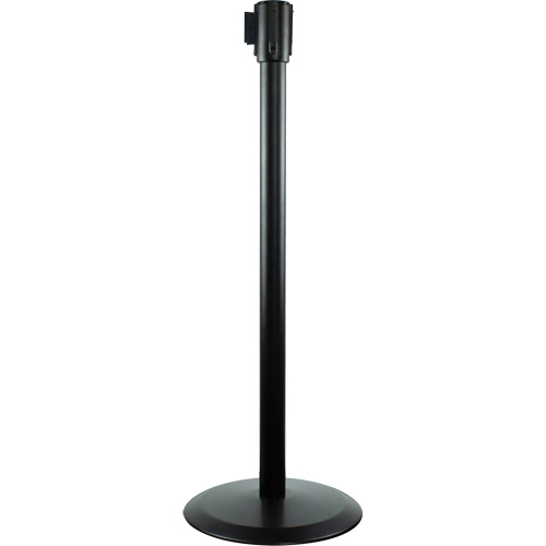 Poteaux recepteurs Slimline TensaBarrier, Hauteur de 38", Noir Planification Entrepots Molloy