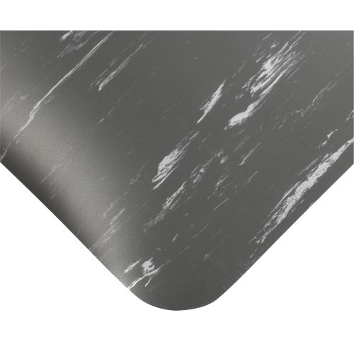 Tapis antimicrobiens Tile-Top Select no 494, Lisse, 4' x 10' x 1/2", Charbon, PVC Planification Entrepots Molloy