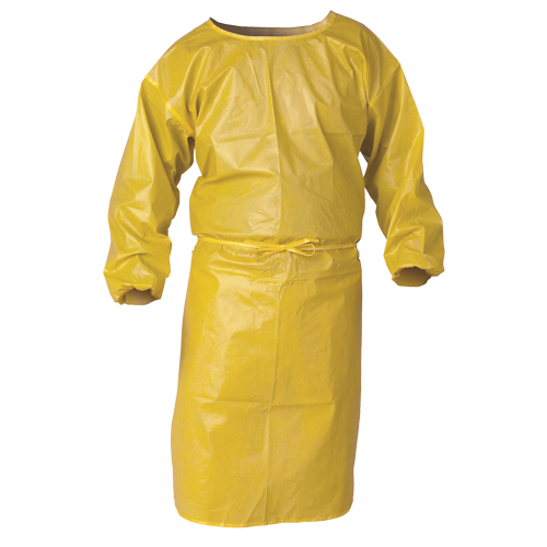 KleenGuard Chemical Spray Protective Smock, Polypropylene, Yellow, 34" W x 52" L Planification Entrepots Molloy