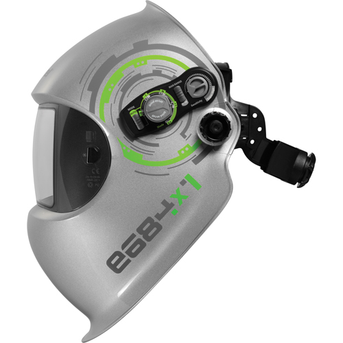 e684 Welding Helmets, 3.94" L x 1.97" W View Area, 4/5 - 13 Shade Range, Silver Planification Entrepots Molloy
