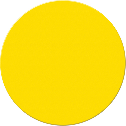 Armor Stripe Lean/5S Markers, Circle, 6" L x 6" W, Yellow, Plastic Planification Entrepots Molloy