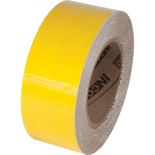 Ruban de marquage pour plancher Tuff Mark, 4" x 100', Polyester, Jaune Planification Entrepots Molloy