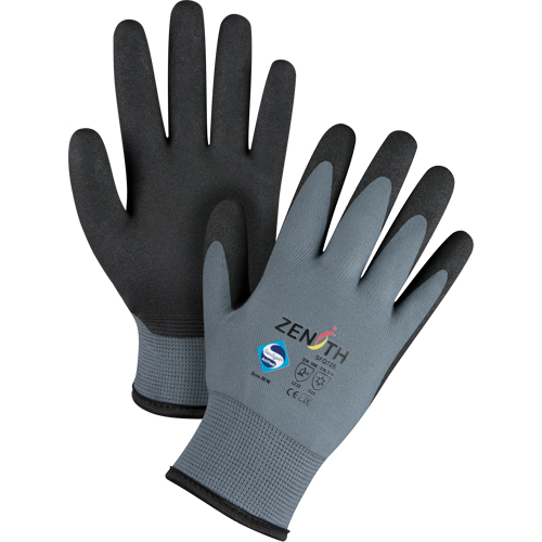 Gants enduits de premi&egrave;re qualit&eacute; ZX-30°, 8/Moyen, R&ecirc;vetement PVC, Calibre 15, Enveloppe en Nylon Planification Entrepots Molloy