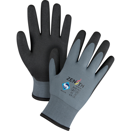 Gants enduits de premi&egrave;re qualit&eacute; ZX-30°, 10/T-Grand, R&ecirc;vetement PVC, Calibre 15, Enveloppe en Nylon Planification Entrepots Molloy