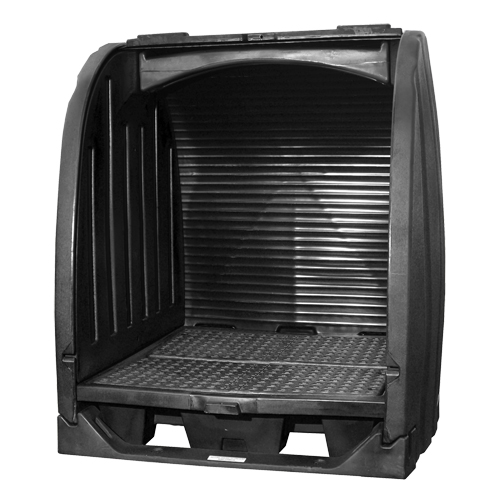 Abris de confinement des d&eacute;versements sans drain, 65" lo x 58" la x 69" h, Capacit&eacute; de charge 2000 lb Planification Entrepots Molloy