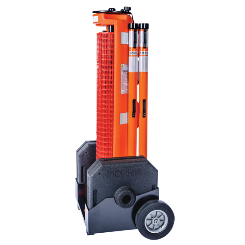 Barri&egrave;re avec roues , 50' lo, Plastique, Orange Planification Entrepots Molloy