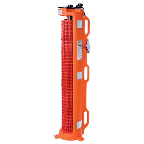Barri&egrave;re avec roues , 50' lo, Plastique, Orange Planification Entrepots Molloy