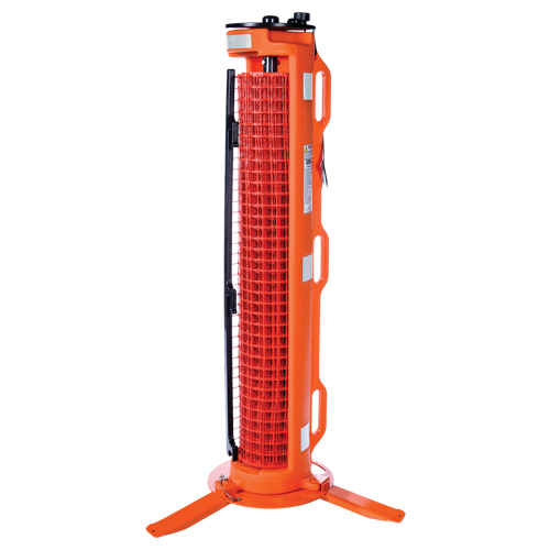 Barri&egrave;re avec 3 pieds, 50' lo, Plastique, Orange Planification Entrepots Molloy