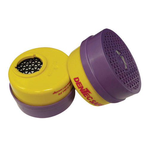 Cartouche pour respirateur, Combinaison cartouche et filtre contre les particules pour gaz/vapeurs, Gaz acide/Vapeur organique/Filtre P100 Planification Entrepots Molloy