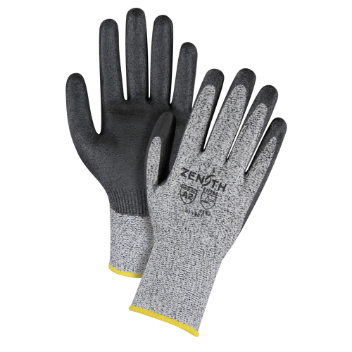 Gants &eacute;lastiques sans coutures r&eacute;sistants &agrave; la coupe, Taille T-Grand/10, Calibre 13, Rev&ecirc;tement Polyur&eacute;thane, Enveloppe en PEHP, ANSI/ISEA 105 niveau 2/EN 388 niveau 3 Planification Entrepots Molloy