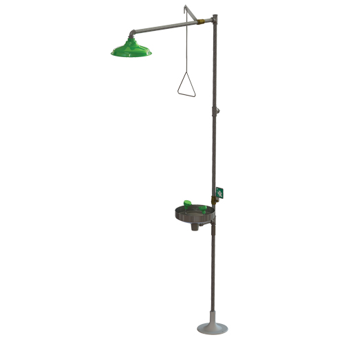 Combination Shower Eye/Face Wash With Stainless Steel Bowl, Pedestal Planification Entrepots Molloy