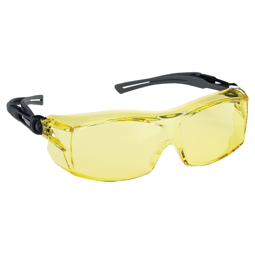 Dynamic OTG Extra Series Safety Glasses, Amber Lens, Anti-Fog/Anti-Scratch, ANSI Z87+/Meets/Exceeds CSA Z94.3 Planification Entrepots Molloy