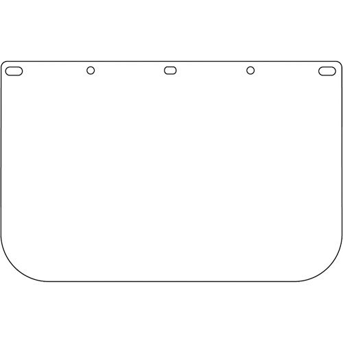 Dynamic Die Cut Faceshield Visor, PETG, Clear Tint Planification Entrepots Molloy