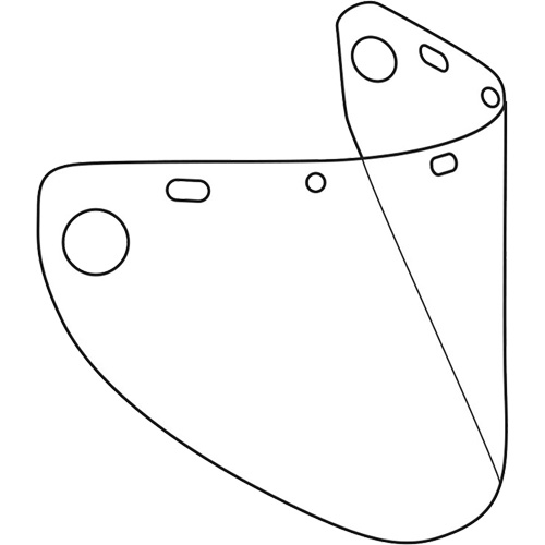 Dynamic Formed Faceshield, Copolyester/PETG, Clear Tint Planification Entrepots Molloy