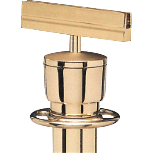 Sign Bracket for Portable Post, Polished Brass Planification Entrepots Molloy