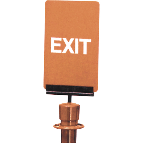 Enseigne de contr&ocirc;le des foules  Exit , 11" x 7", Plastique, Anglais Planification Entrepots Molloy