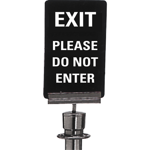Enseigne de contr&ocirc;le des foules  Exit: Please Do Not Enter , 11" x 7", Plastique, Anglais Planification Entrepots Molloy