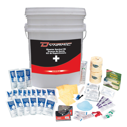 Trousse de premiers soins pour pr&eacute;paration aux situations d'urgence Dynamic, Dispositif m&eacute;dical Classe 1, Seau Planification Entrepots Molloy