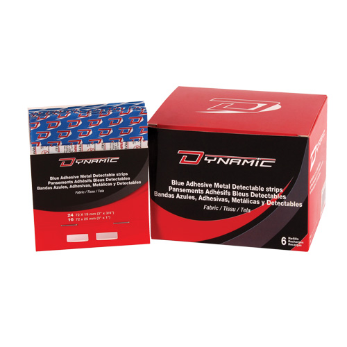 Recharge de bandages adh&eacute;sifs bleus pour distributeur Dynamic, Jointures, 3", Tissu d&eacute;tectable, Non st&eacute;rile Planification Entrepots Molloy