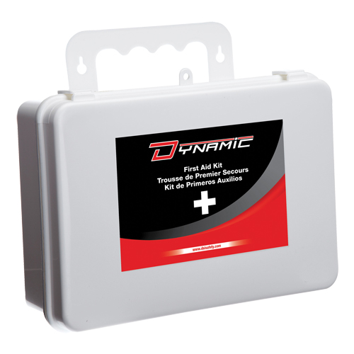 Trousse de premiers soins pour bureau Dynamic, Dispositif m&eacute;dical Classe 1, Boîte en plastique Planification Entrepots Molloy