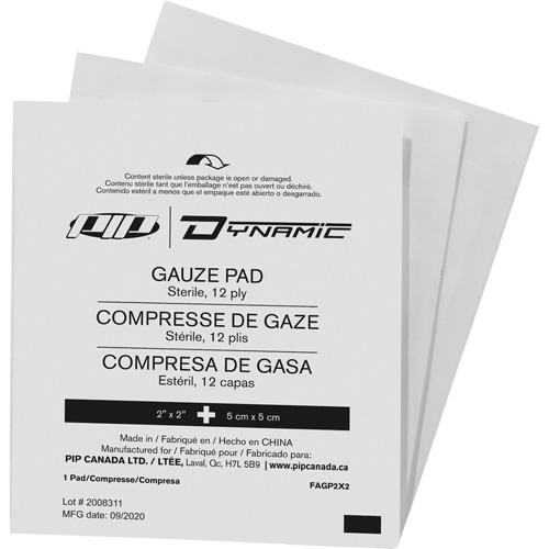 Dynamic Gauze, Pad, 2" L x 2" W, Sterile, Medical Device Class 1 Planification Entrepots Molloy