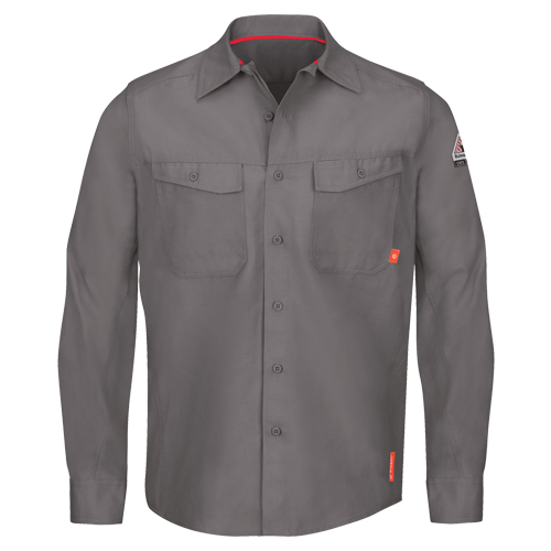 IQ Endurance&reg; Men's Work Shirts, Small, Grey Planification Entrepots Molloy