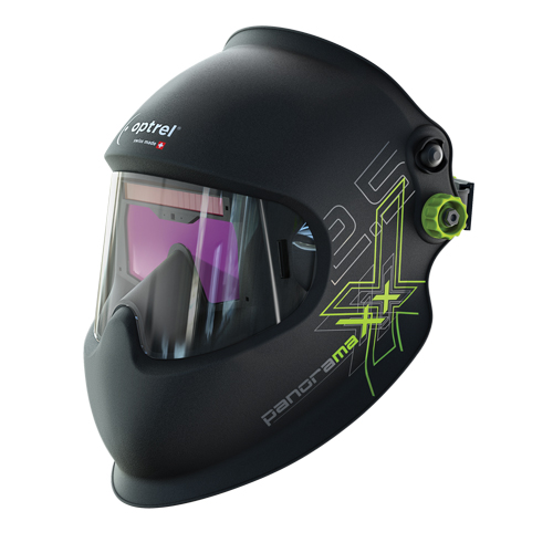 Panoramaxx Welding Helmet, 6.3" L x 2.3" W View Area, 2.5/5 - 12 Shade Range, Black Planification Entrepots Molloy