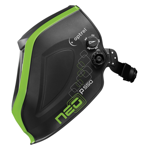 Masque de soudage P550, 3,94" lo x 1,97" la Champ de vision, Teinte 4/9 - 13, Noir/Vert Planification Entrepots Molloy