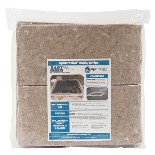 Spilltration Husky Strips, Oil Only, 64" x 8", 4 gal. Absorbancy Planification Entrepots Molloy