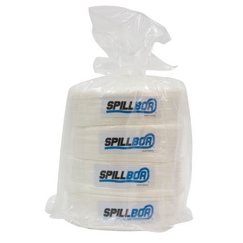 SpillBoa Bale, Oil Only, 25' L x 5" W, 28 gal. Absorbancy, 4 /Pack Planification Entrepots Molloy