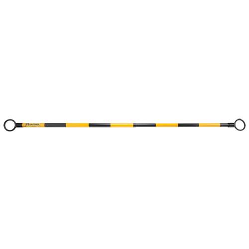 Telescopic Barricade Bar, 85" Extended Length, Black/Yellow Planification Entrepots Molloy