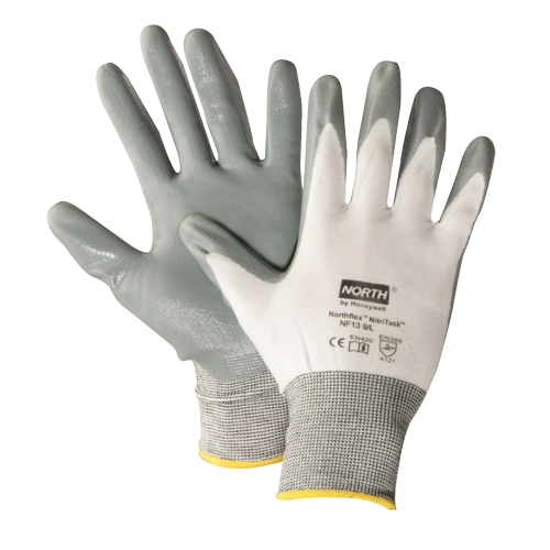 Gants NorthFlex Nitri Task, T-Grand, R&ecirc;vetement Nitrile, Calibre 13, Enveloppe en Nylon Planification Entrepots Molloy