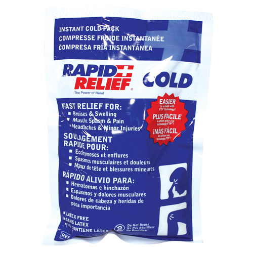 Rapid Relief&reg; Instant Chill Pack, Cold, Single Use, 5" x 9" Planification Entrepots Molloy