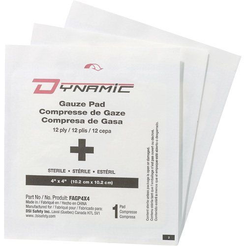 Dynamic Gauze, Pad, 4" L x 4" W, Sterile, Medical Device Class 1 Planification Entrepots Molloy