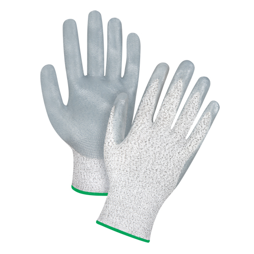 High-Performance Cut-Resistant Gloves, Size Medium/8, 13 Gauge, Nitrile Coated, HPPE Shell, ANSI/ISEA 105 Level 4/EN 388 Level 5 Planification Entrepots Molloy
