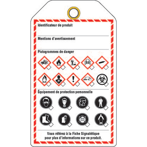 Workplace Tags, Cardstock, 3-3/8" W x 5-3/4" H, French Planification Entrepots Molloy